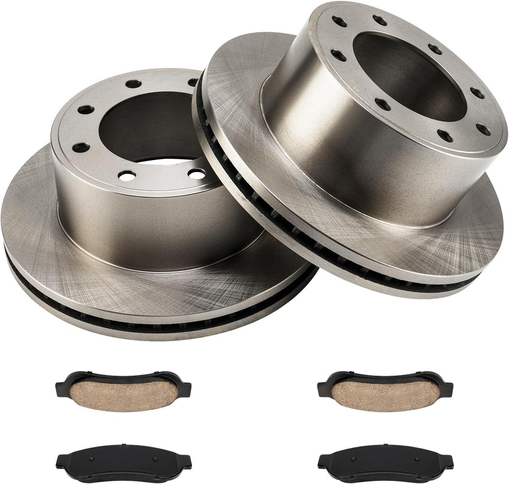 KAX Rear Brake Kit for Ford F-250 Super Duty 2005-2012, F-350 Super Duty 2009-2012, 13.39inch Brake Rotors Pads Kit, #54141+D1067 Rear Brakes