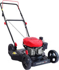 PowerSmart 18-Inch Gas Push Lawn Mower with 144cc OHV Engine, 2-in-1 Mulching Lawn Mower with Side-Discharge, 5-Positions Adjustable Cutting Height