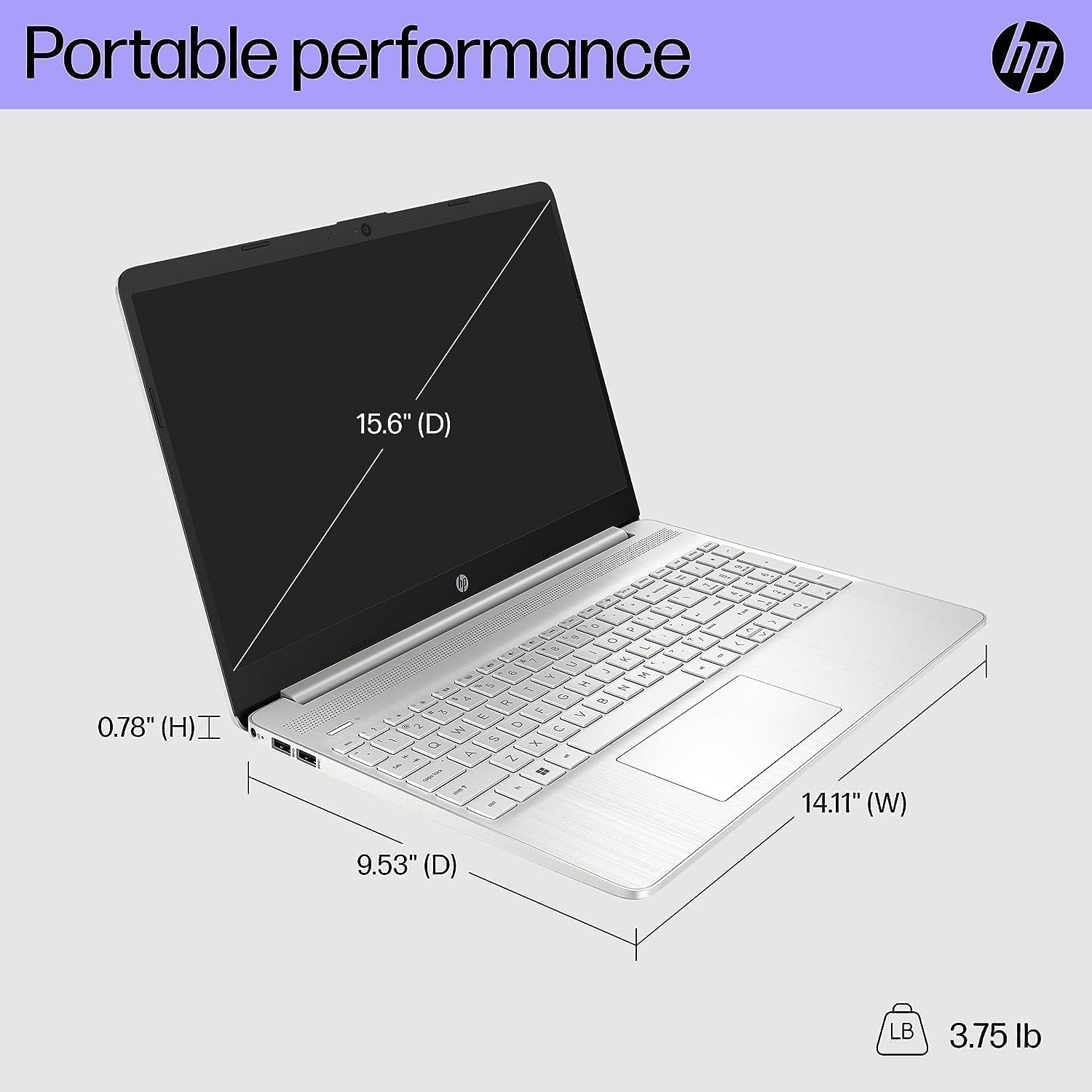 HP 2024 15.6' Business Laptop, AMD Ryzen 5 5500U Processor, 16GB RAM, 512GB SSD, AMD Radeon Graphics, Micro-Edge & Anti-Glare Screen, Thin & Portable, Long Battery Life, Windows 11 Pro