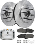 Detroit Axle - RWD Front Brake Kit for 2004-2005 Ford F-150, Disc Brake Rotors Ceramic Brake Pads Right Brake Caliper w/bracket Replacement: 6 Lug Models with 12.99 inch' Front Rotor Diameter