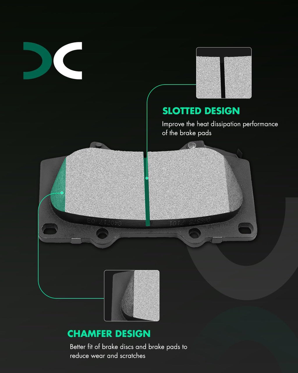 SCITOO for Toyota Brakes, Pads and Rotors Kits, Brake Kits fit 2003 2004 2005 2006 2007 for Toyota Sequoia，2000 2001 2002 2003 2004 2005 2006 for Toyota Tundra, Front