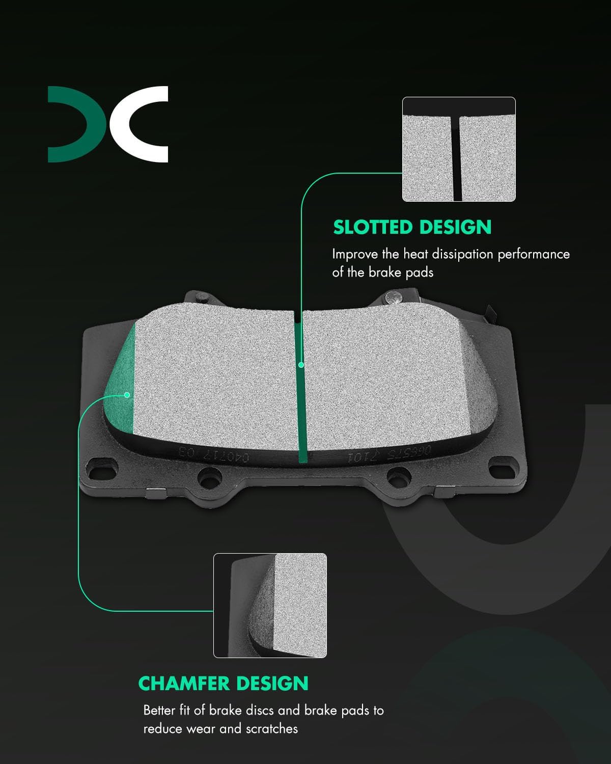 SCITOO for Toyota Brakes, Pads and Rotors Kits, Brake Kits fit 2003 2004 2005 2006 2007 for Toyota Sequoia，2000 2001 2002 2003 2004 2005 2006 for Toyota Tundra, Front