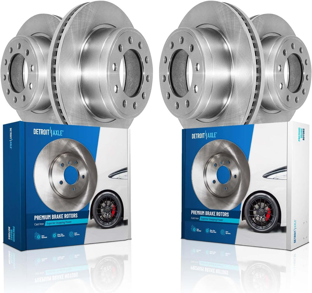 Detroit Axle - Brake Rotors for 2013-2024 Ram 4500 5500, 15.35' inch Front and Rear Disc Brake Rotors 2014 2015 2016 2017 2018 2019 2020 2021 2022 2023 Replacement