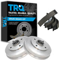TRQ Rear Brake Shoe & Drum Kit for 2000-2008 Ford Focus