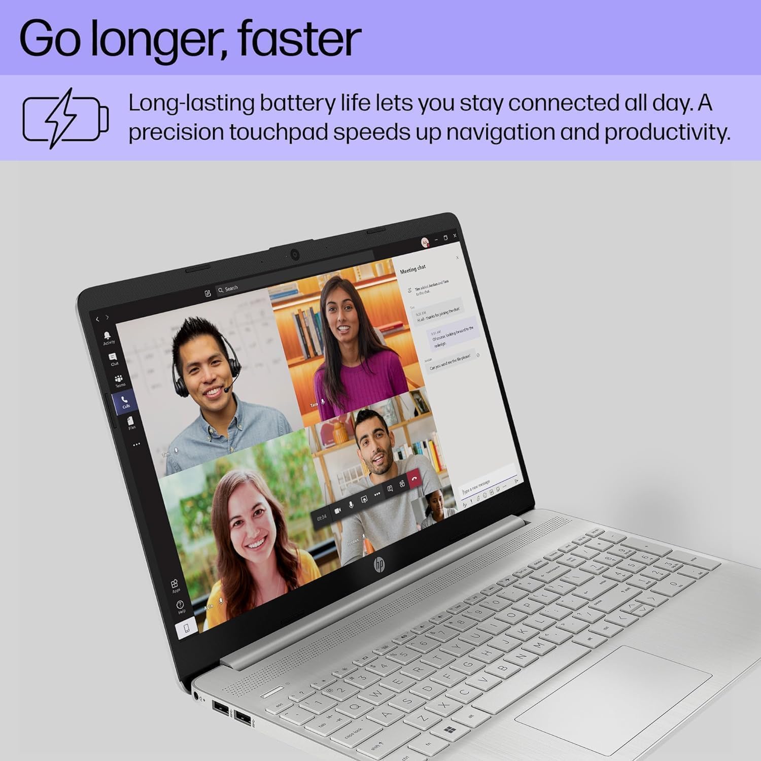 HP 15 Laptop (15.6' FHD Anti-glare, Intel Core i5 Processor, 8GB RAM, 256GB SSD) for Business, Student, Home, 10-Hr Long Battery Life, Type-C, HDMI, Numpad, Webcam, Wi-Fi, Windows 11 Home, Silver