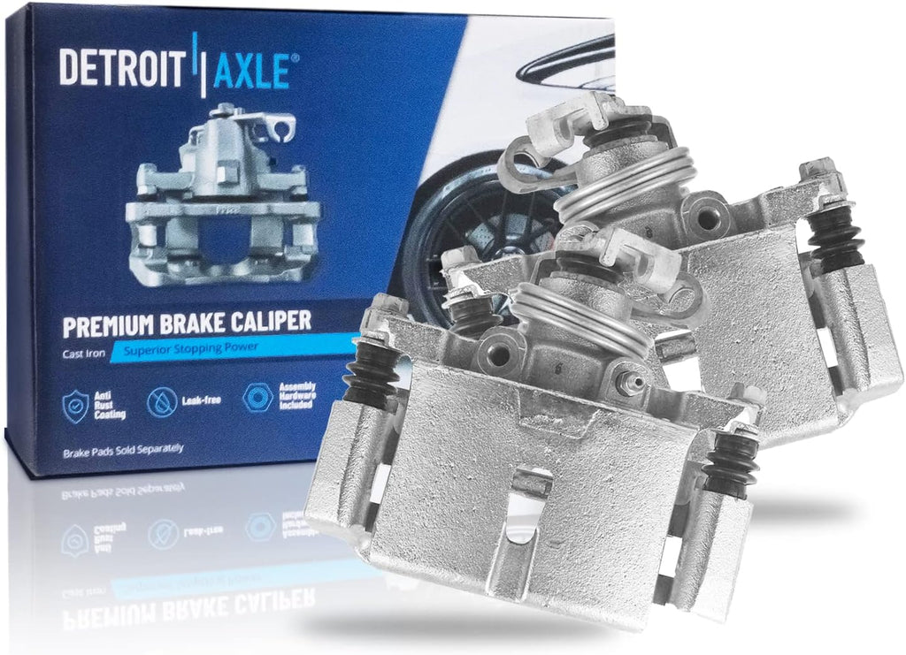 Detroit Axle - Rear Brake Calipers w/Bracket Replacement for 2005-2009 Chevy Uplander Buick Terraza Pontiac Montana Saturn Relay - 2pc Set