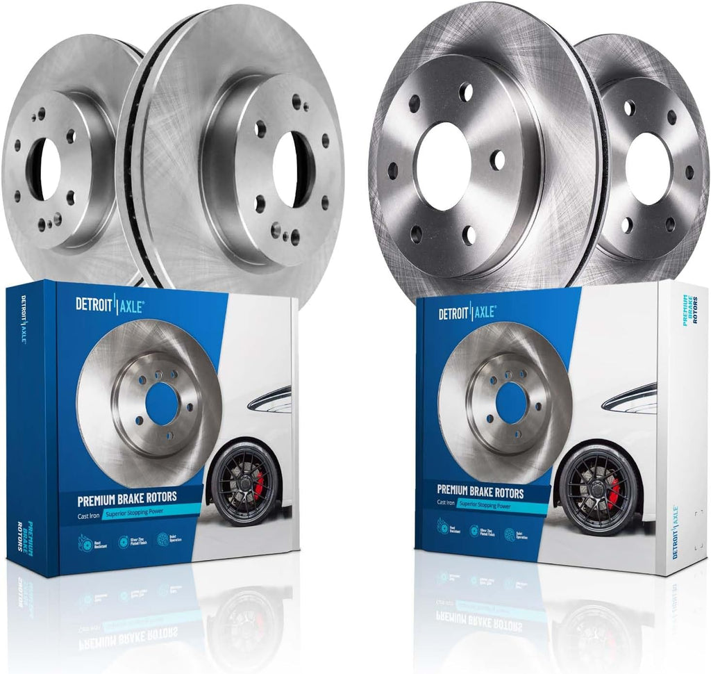 Detroit Axle - Brake Rotors for Chevrolet GMC Silverado Sierra 1500 Tahoe Yukon XL Suburban Cadillac Escalade ESV Disc Brake Rotors Replacement : 13.50' inch Front and 13.58' inch Rear Rotor