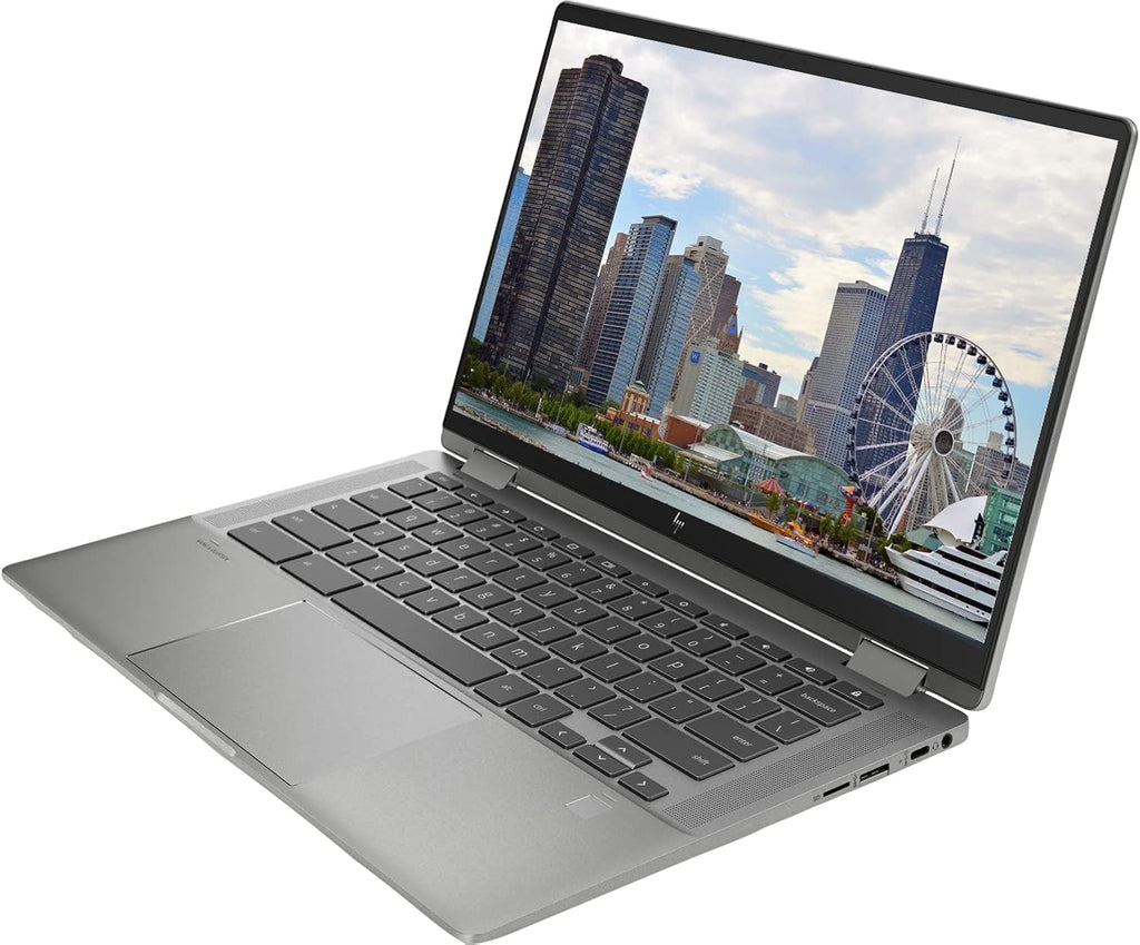 HP 2023 Convertible 2-in-1 Chromebook, 14' FHD IPS Touchscreen, Intel 11th i3 Processor Up to 4.0GHz, 8GB Ram, 128GB SSD, Fingerprint Reader, Super-Fast 6th Gen WiFi, Chrome OS, Dale Gray(Renewed)