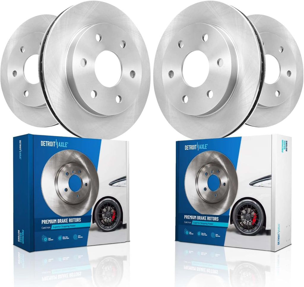 Detroit Axle - RWD 6 Lug Brake Rotors for 2004-2008 Ford F-150 Lobo Lincoln Mark LT, 2005 2006 2007 Disc Brake Rotors Replacement : 12.99' inch Front & 13.69' inch Rear Rotor