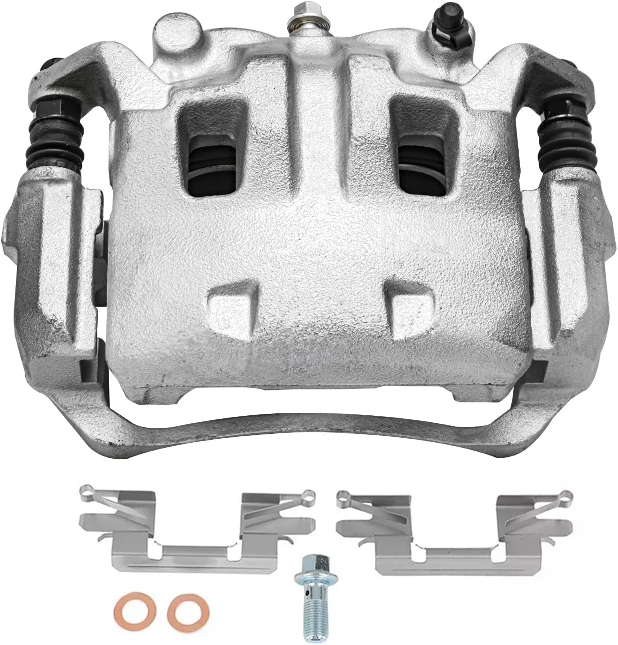 Detroit Axle - 2pc Front Brake Calipers for 2005-2019 Nissan Frontier 2009-2012 Suzuki Equator Disc Brake Calipers w/Brackets Replacement Brake Caliper