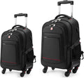 star cloud 18-inch + 24-inch Checked Backpack Combo Set Large Rolling Backpack Travel Commute Bag, Carry on Luggage Trolley Suitcase