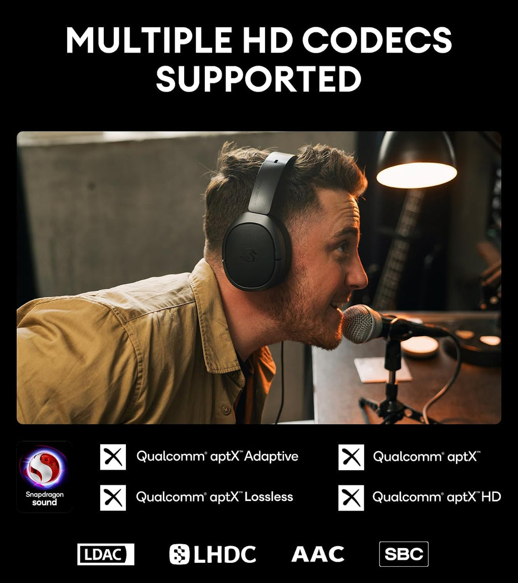 Edifier STAX Spirit S5 Wireless Planar Magnetic Headphones, Snapdragon Sound, aptX Adaptive, Hi-Res Audio (LDAC LHDC), Bluetooth 5.4, Dual-Mic CVC Tech, 80H Playback & Fast Charging (Renewed)