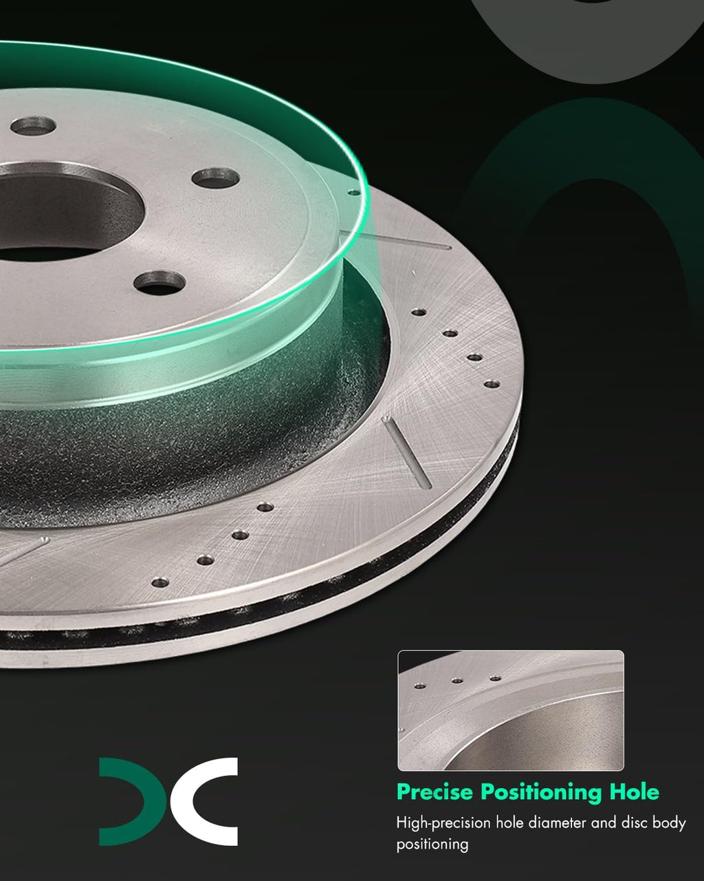 SCITOO Brake Kits For Chrysler For Aspen 2007-2009,For Dodge For Durango 2005-2009,For Ram 1500 2005-2010 Rear Drilled & Slotted Disc Brakes Rotors and Semi Metallic Brakes Pads 53006;D967
