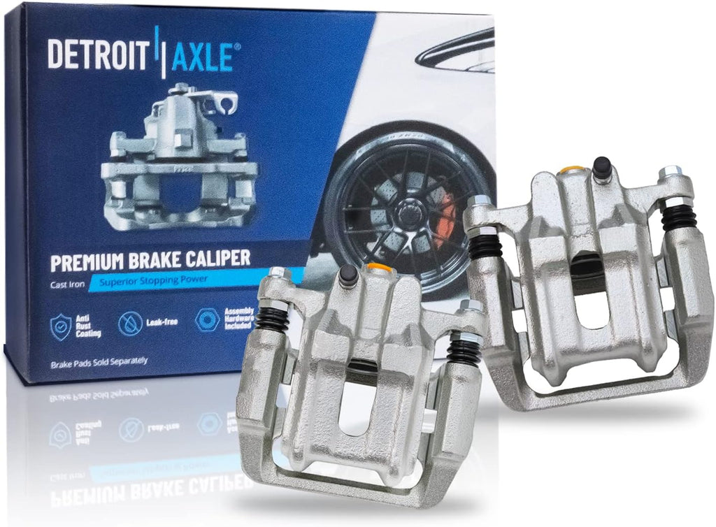Detroit Axle - Brake Kit for 2003-2011 Honda Element Brake Rotors and Ceramic Brakes Pads Brake Calipers 2004 2005 2006 2007 2008 2009 2010 Front and Rear Replacement
