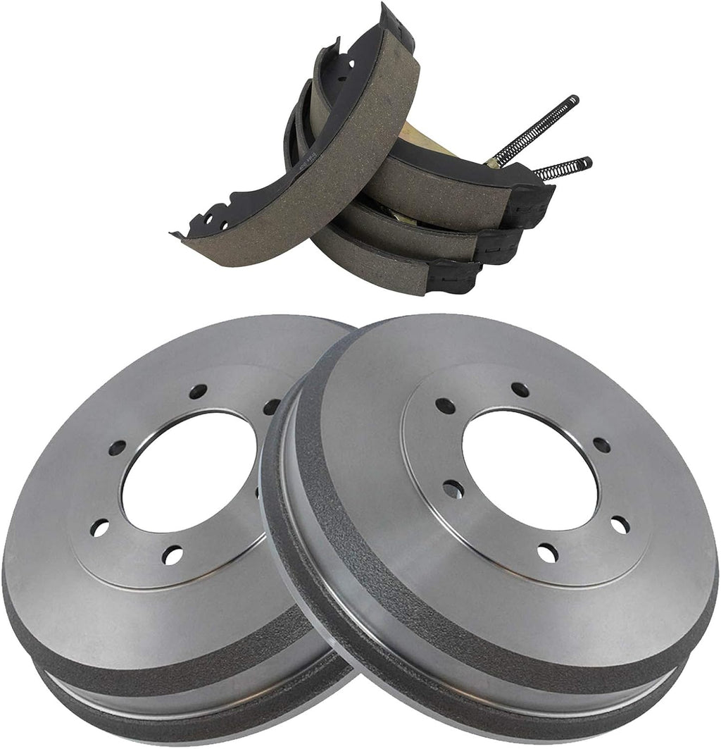 TRQ Rear Brake Drum & Shoe Kit Compatible with Colorado Canyon i-280 i-290 i-350 Pickup