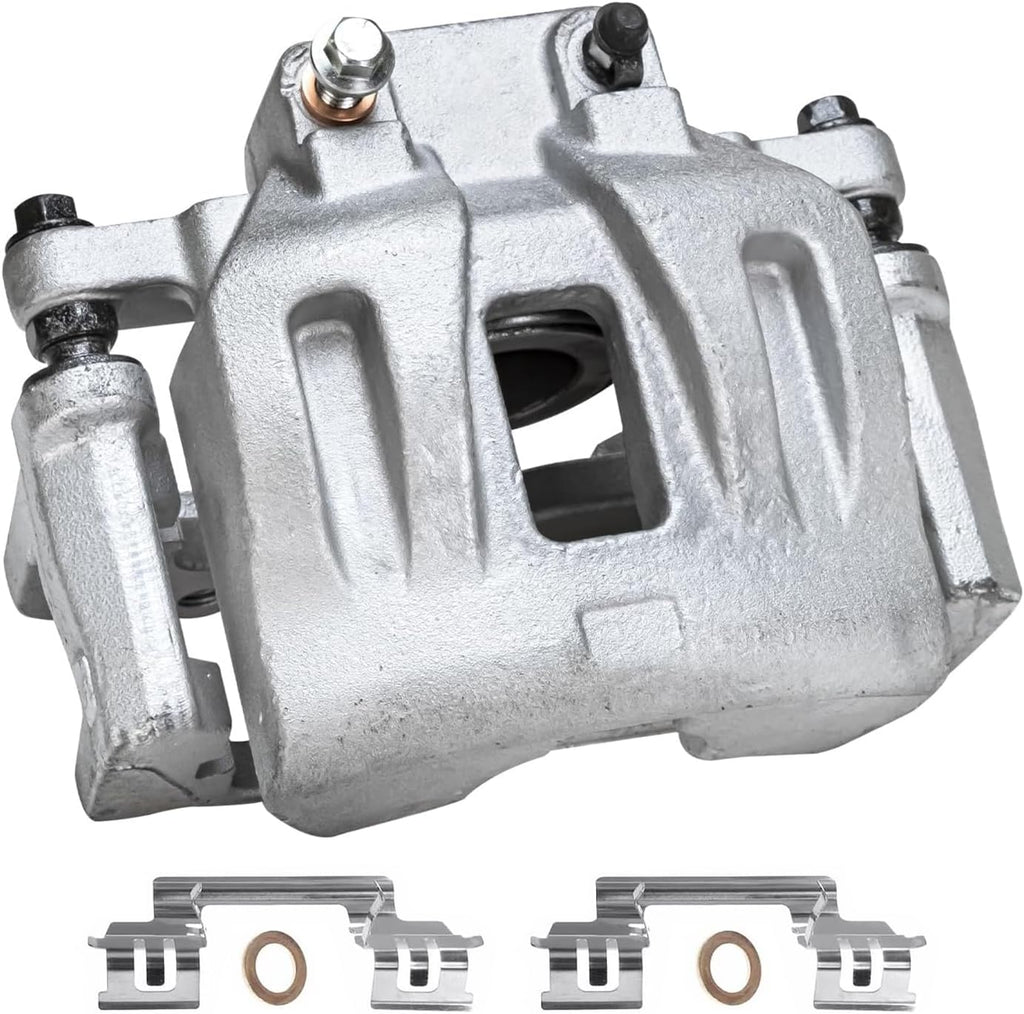 Detroit Axle - 2pc Front Brake Calipers for Dodge Challenger Charger Magnum Chrysler 300 Disc Brake Calipers with Brackets Replacement Brake Calipers Assembly