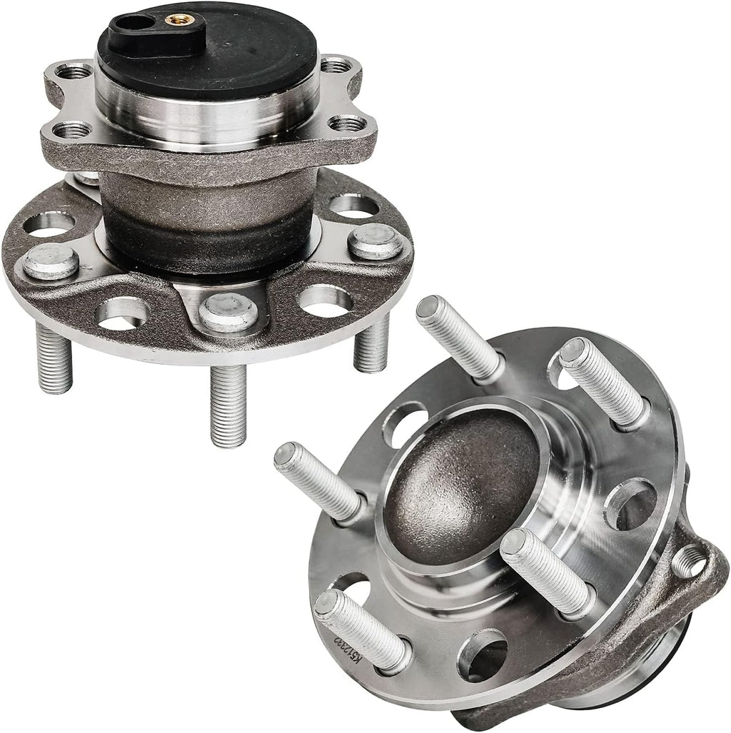 Detroit Axle - Rear Brake Kit for Chrysler 200 Sebring Dodge Avenger Caliber Jeep Compass Patriot, 11.89'' inch Disc Brake Rotors Ceramic Brake Pads Wheel Bearing and Hubs Replacement
