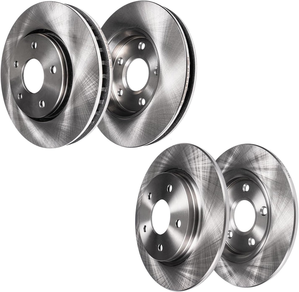 Detroit Axle - Brake Rotors for 14-19 Mercedes-Benz CLA250, 15-20 GLA250 [with Sport Package], 12.60' inch Front and 11.61' inch Rear Disc Brake Rotors 2014 2015 2016 2017 2018 2019 Replacement