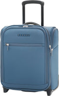 Verage Under Seat Luggage with Wheels, Softside Expanable Small Suitcase Carry On Luggage Bags for Airlines Airplanes Short Trip Men Women (Coast Blue, 16-Inch Rolling Underseat)