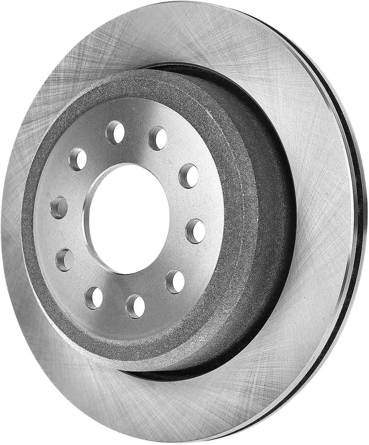 A-Premium 12.44 inch(316 mm) Rear Vented Disc Brake Rotors + Ceramic Pads Kit Compatible with Select Lincoln Models - Town Car 2003-2011, 6-PC Set