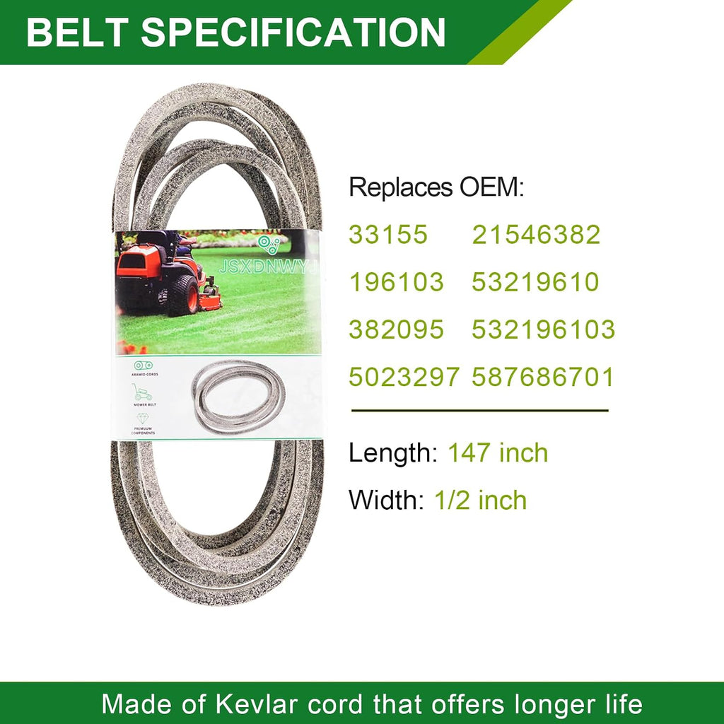 54 Inch Mower Deck Rebuild Kits - Fits Husqvarna LGT24K54 LGT2554 LGT2654 YTH2454 Poulan Pro PB22H54BF with 54' Deck 3 Spindles (187292) 3 Blades (187254/187256) 3 Pulley (153535) 1 Belt (21546382)