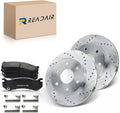 Front Brake Kit 6PCS Fits 1999-2006 Chevy Silverado 1500 | 00-06 Chevy Tahoe 5.3L V8, 1999-2004 GMC Sierra 1500 5.3L V8, Disc Brake Rotors & Ceramic Brake Pads, 12'in(304.6mm) - Replace 55054