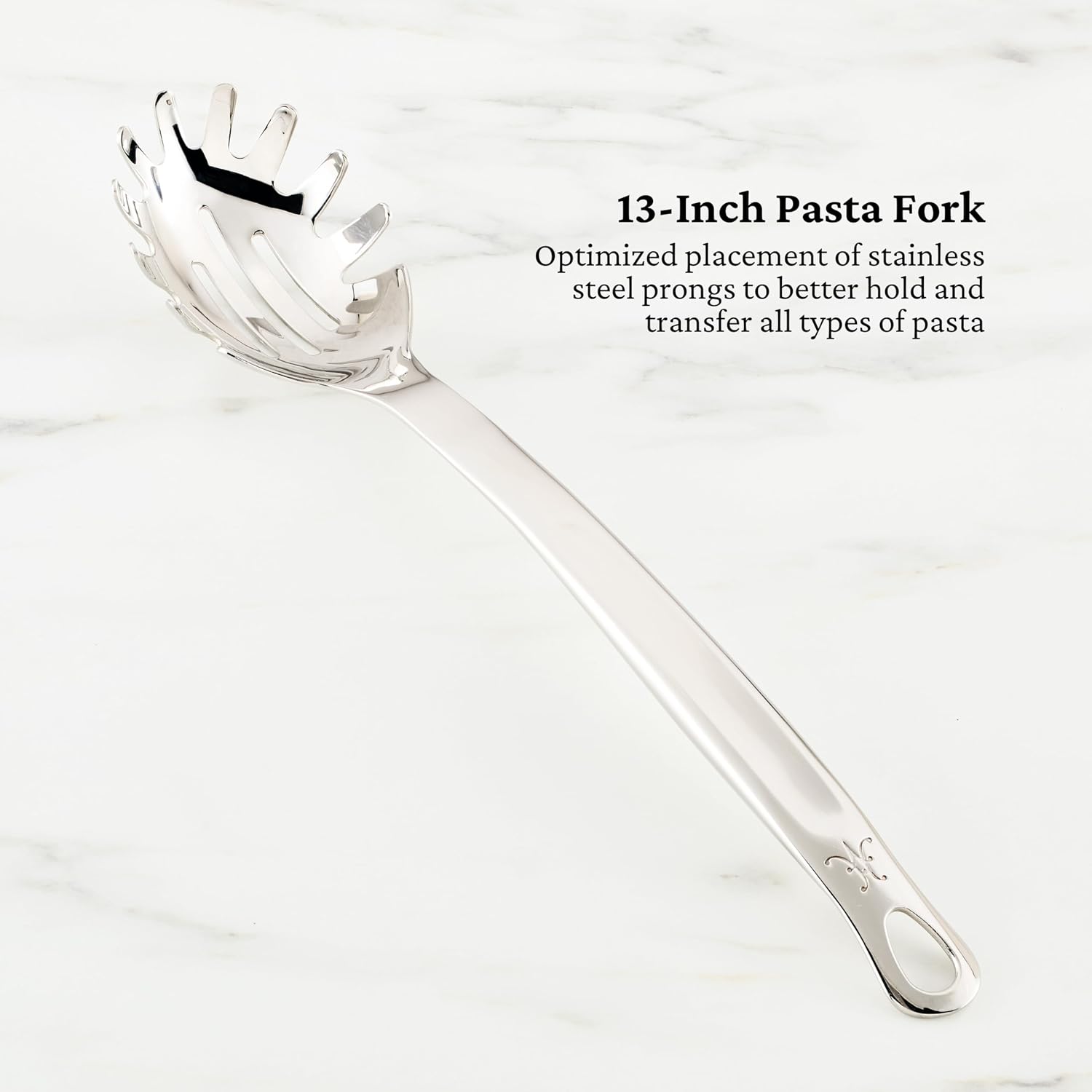 Hestan Provisions Chef's Tools, Deluxe Tool Set (6-Piece) with Porcelain Holder/Bain Marie & Stainless Steel: Solid Spoon, Ladle, Pasta Fork, Turner/Spatula, French Whisk