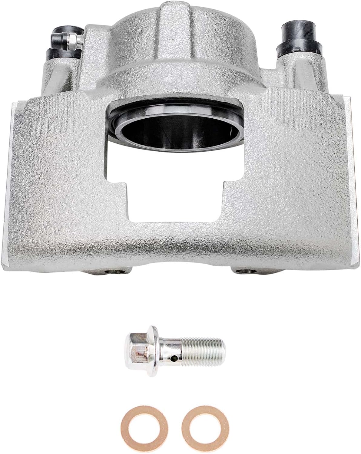 Detroit Axle - Front Brake Kit for Chevrolet K1500 K2500 GMC K1500 K2500 Pickup Tahoe, Disc Brake Rotors Ceramic Brake Pads Driver Side Brake Caliper Replacement