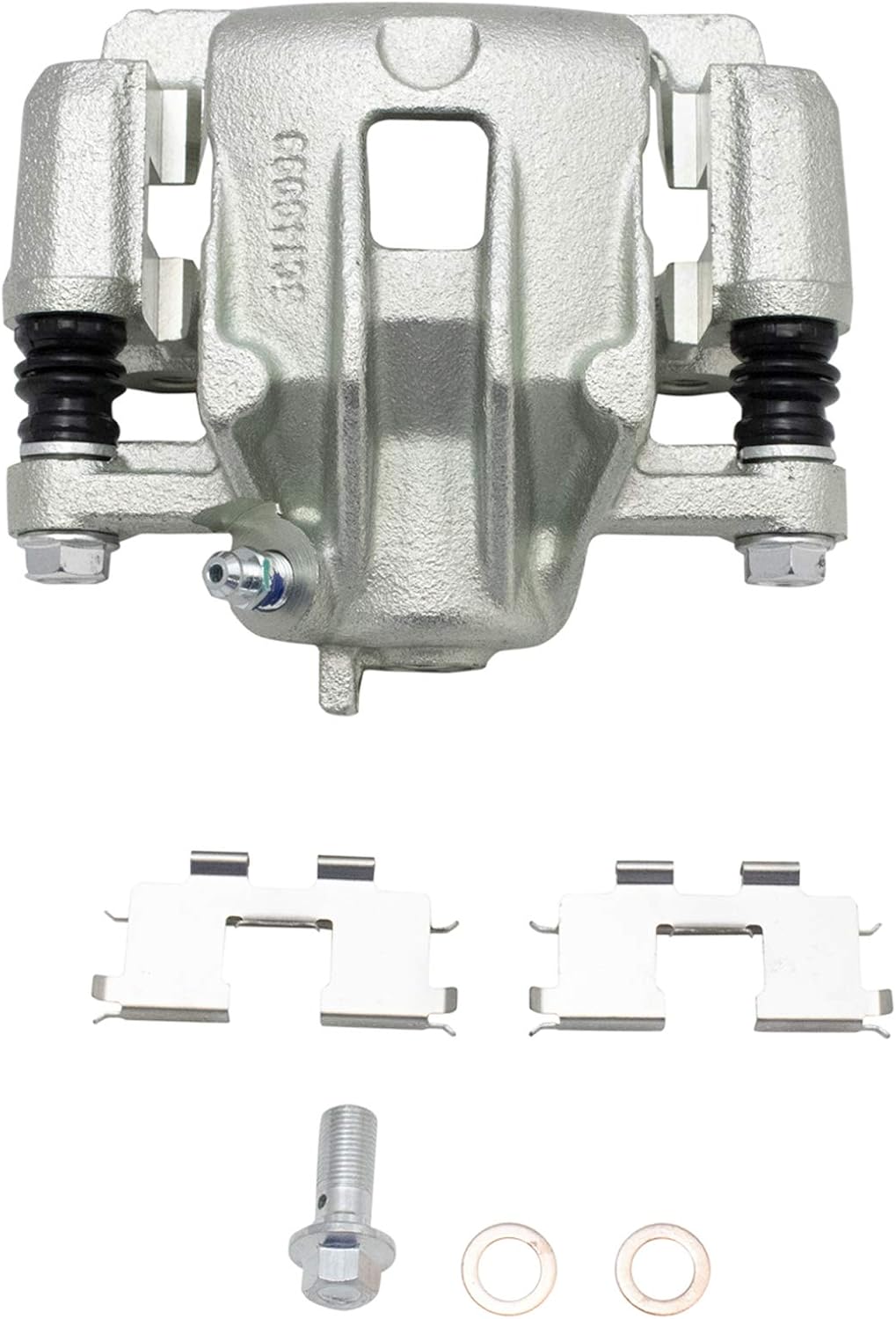 TRQ Performance Rear Brake Pad and Rotor Set Ceramic Solid Rotors Calipers Compatible with 2006 Hyundai Sonata