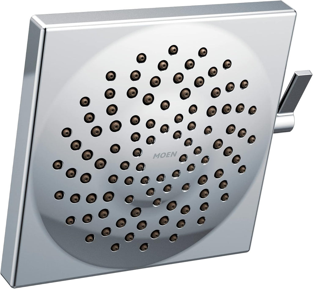 Moen S6345EP Velocity Eco-Performance Two-Function 8-1/2' Diameter Spray Rainshower Showerhead, Chrome