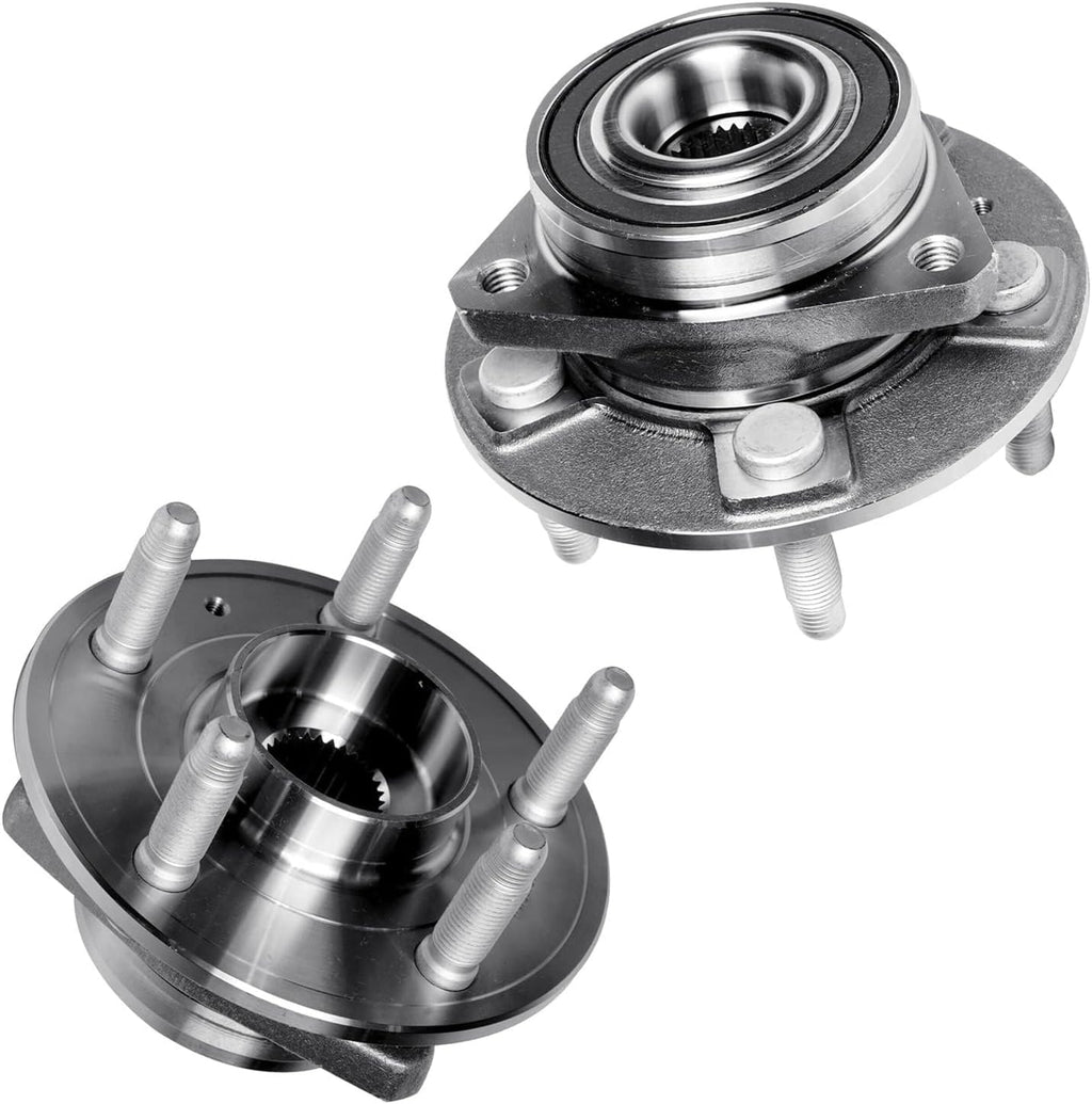 Detroit Axle - Front Brake Kit for Buick LaCrosse Regal Sportback TourX Chevrolet Malibu, Disc Brake Rotors Ceramic Brake Pads w/Hardware Wheel Bearing Hubs Replacement