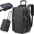 Fanwoli Vacuum Rolling Travel Backpack, Carry On Luggage with TSA Lock & Anti Theft Zipper, 70L Expandable Airbag Backpack with Compression Pump, Waterproof Laptop Bag Ideal for Flight & Business