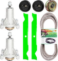 46 inch Deck Rebuild Kit for Husqvarna Poulan PP19H46 2246LS PP20VA46 Includes 2 Spindle 187292 2 Blade 531309715 1 Belt 405143 2 Idler 196106 1 Idler 177968