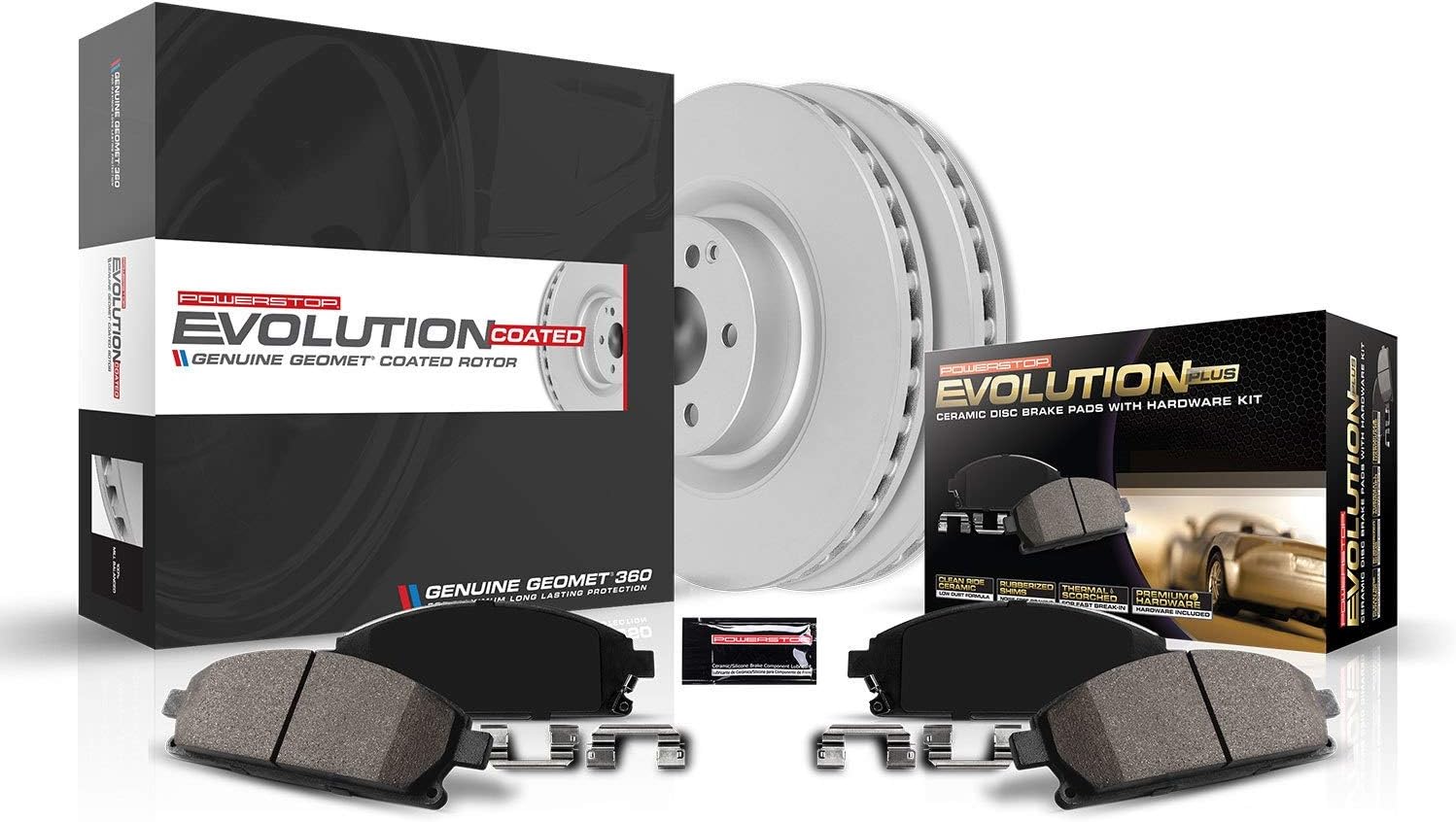 PowerStop Rear Brake Kit for Jeep Wrangler 2018-24 - Fully-Coated Disc Rotors with Z17 Ceramic Brake Pads Replacement, CRK7942
