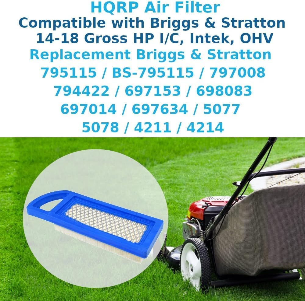 HQRP 20-pack Air Filter compatible with John Deere Z225 Zero Turn Lawn Mower, 102 105 115 L100 L107 L108 LA100 LA105 LA110 LA115 X110 X120 X145 Lawn Tractor, parts GY20573 M149171 Replacement