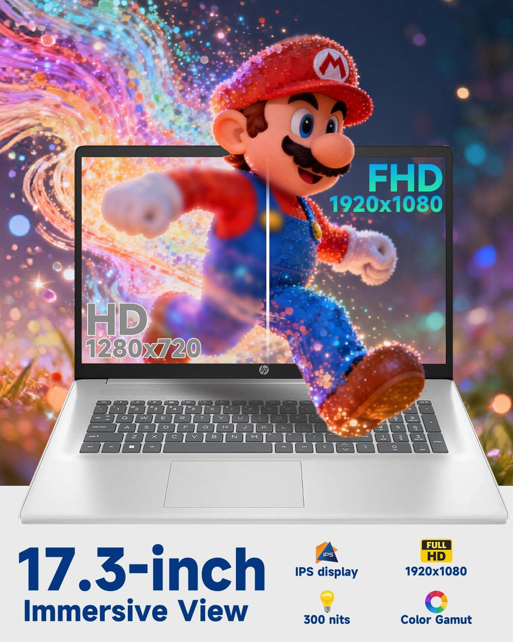 HP 17 inch FHD Student Business Laptop, AMD Ryzen 5 7430U, 32GB RAM 1TB SSD, Windows 11 Pro, 17.3' FHD IPS, Copilot AI, Numeric Keyboard, Type-c, w/Accessories