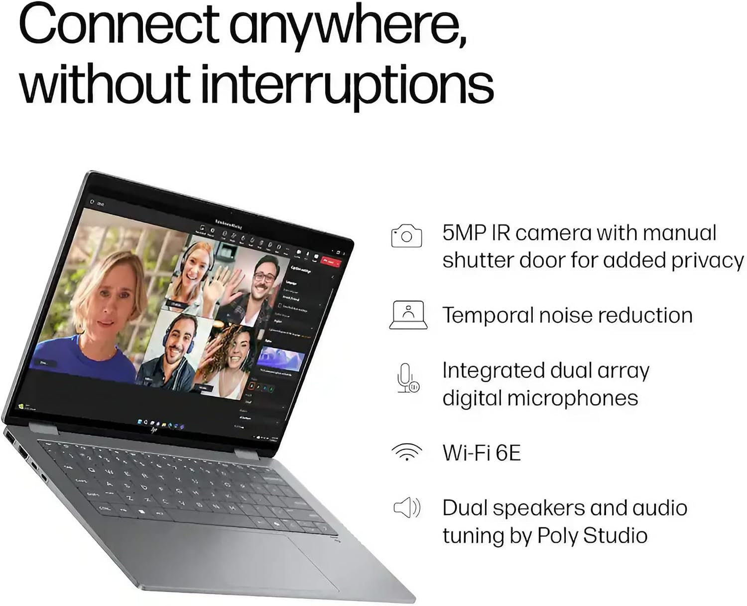 HP OmniBook X Flip 2-in-1 Laptop | 14' WUXGA IPS Touch | AMD Ryzen AI 7 350 (Up to 50 NPU Tops) | 24GB DDR5 2TB SSD | AI PC for Creator Business Professional Win11 Pro w/DLCA Accessory