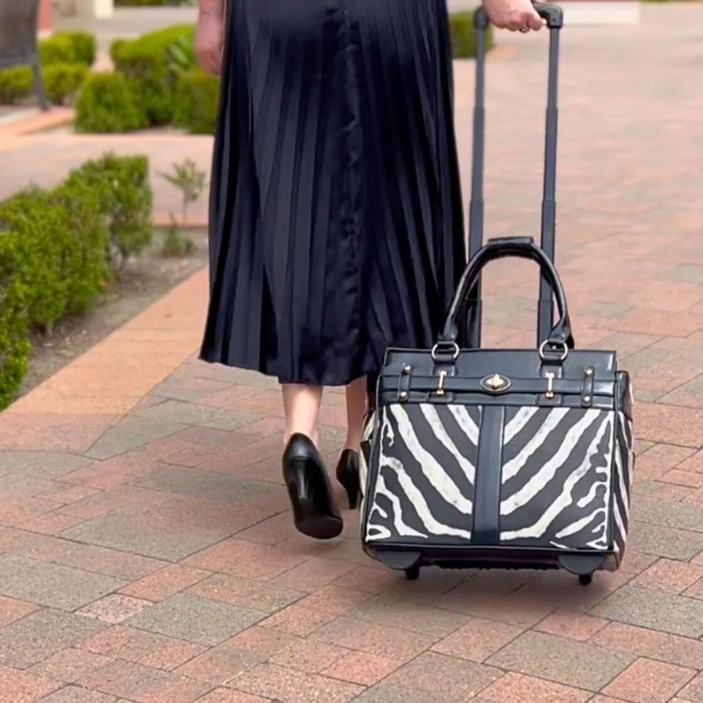 JKM & Company Rolling Laptop Bag Women, Rolling Briefcase for Women, 13'-17' Inch Laptop Bag with Wheels