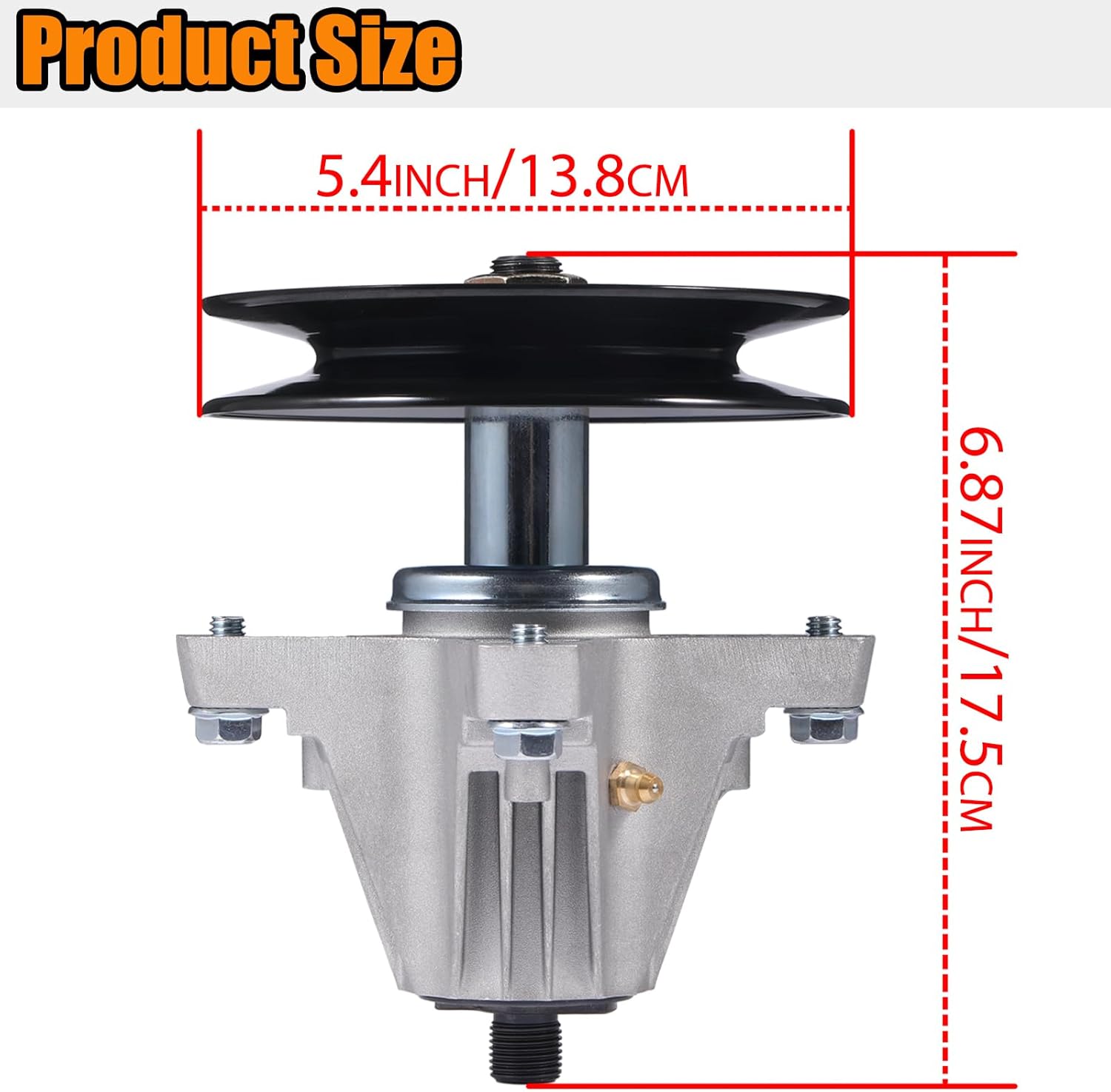 3Pack 618P09236 Mower Deck Spindle Assembly for Cub Cadet XT1-GT54 ST54, ZT1-54, ZT2-54 ZTS2-54 for Craftsman Z5800 Troy Bilt Mustang 54XP MTD 54' Spindle Replace 618-09236 with Mounting Bolts Threads