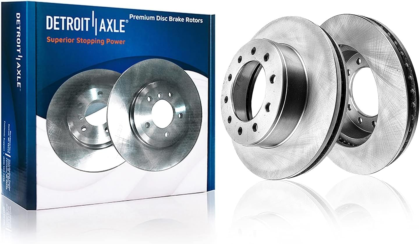 Detroit Axle - 4pc Front Brake Kit for 2004-2005 Volkswagen Passat, Disc Brake Rotors Ceramic Brakes Pads with Hardware Replacement : 11.34' inch Rotor