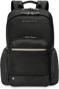 Briggs & Riley Medium Cargo Backpack - Carry On Travel Backpack for Women & Men, Personal Item Bag, Self-Repairing Zippers, Padded Straps, Fits up to 15.6' Laptop - HTA Collection, Black