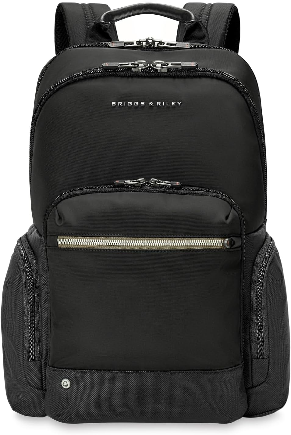 Briggs & Riley Medium Cargo Backpack - Carry On Travel Backpack for Women & Men, Personal Item Bag, Self-Repairing Zippers, Padded Straps, Fits up to 15.6' Laptop - HTA Collection, Black