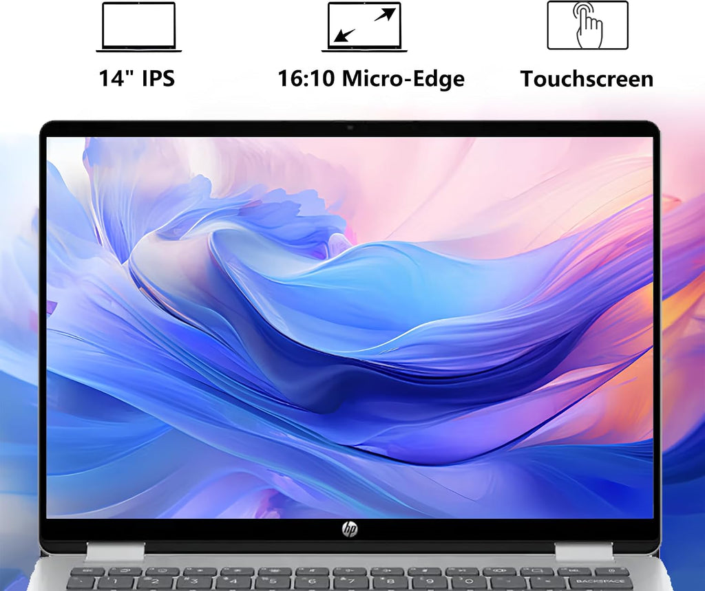 HP OmniBook 5 Flip 2-in-1 Laptop | 14' WUXGA IPS Touchscreen | 10-Core Intel Core 7 150U | 16GB DDR5 1TB SSD | Backlit Keyboard Wi-Fi6E 5MP IR Privacy Camera Win 11 Pro w/DLCA Accessory