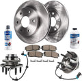 Detroit Axle - 2WD Front Wheel Bearing Hubs Brake Kit for Chevy GMC Silverado Sierra Yukon XL Express Savana 2500 Tahoe Wheel Bearing Hubs Brake Rotors Brake Pads Replacement : 12 inch Rotor