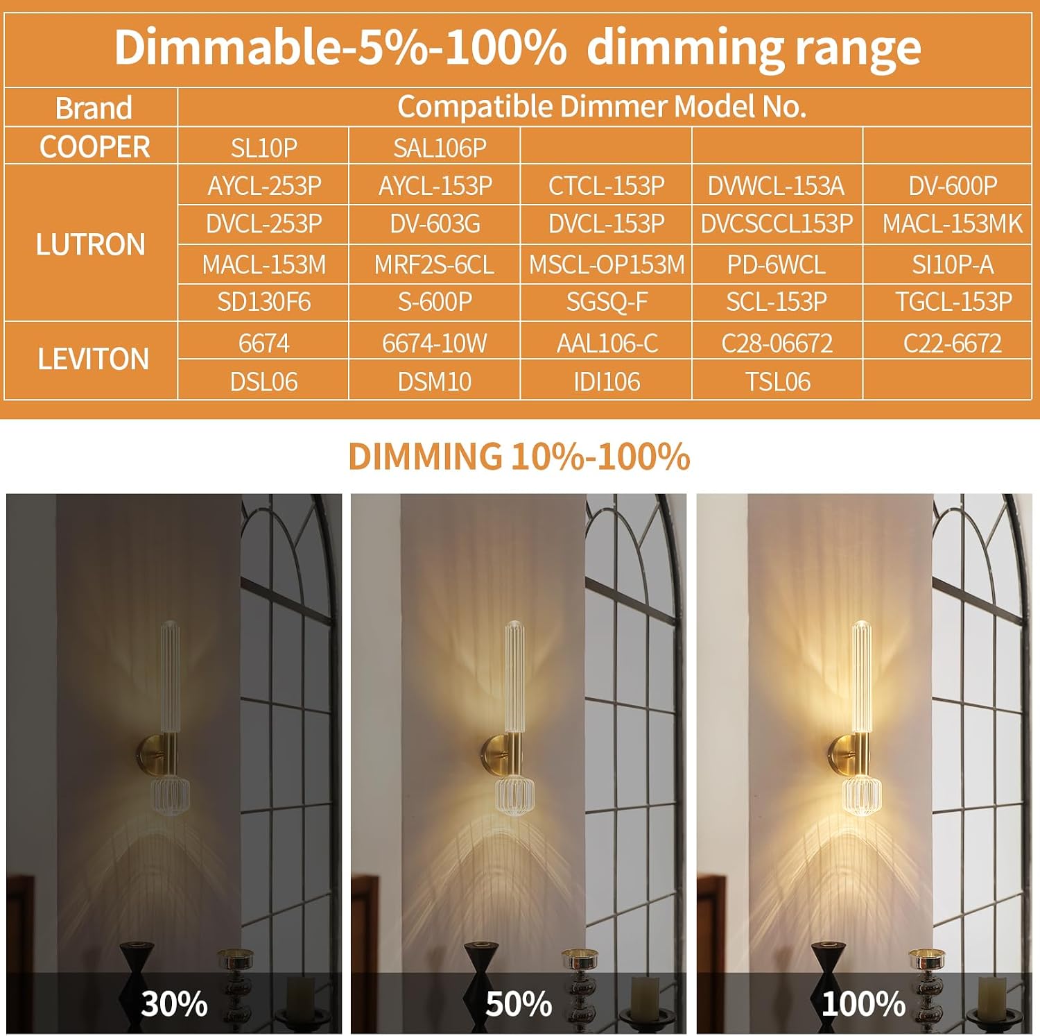 Gold Wall Sconces Set of Two, Modern Bathroom Light Fixture Dimmable LED Wall Sconces with Glass Shade, Bathroom Sconces Wall Lighting for Bedroom Living Room