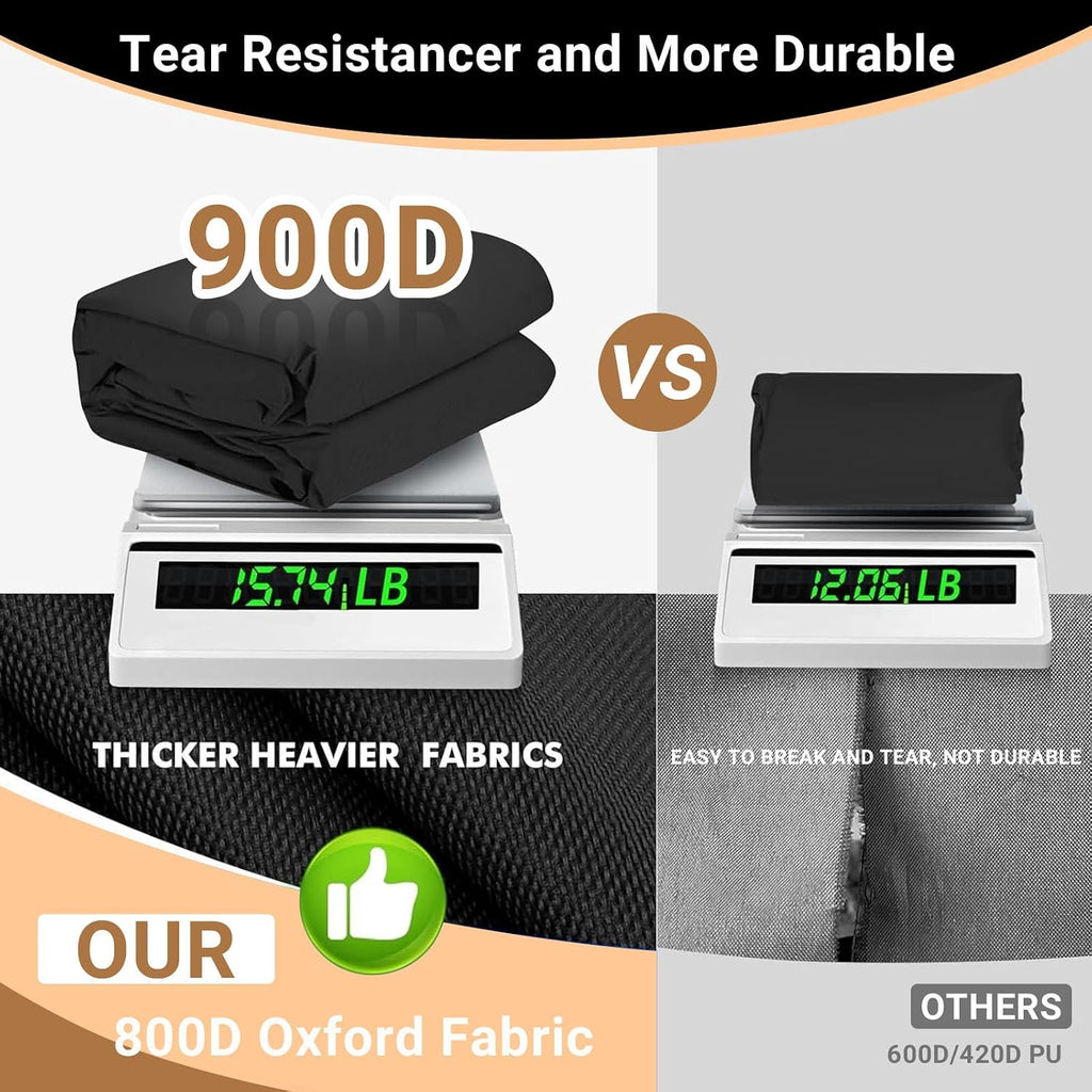 900D Skid Steer Cover Waterproof Heavy Duty, Windproof UV Protection Track Loader Cover Compatible with Bobcat, John Deere, Kubota, Caterpillar, Case, New Holland, JCB, 148 * 75 * 80 inch
