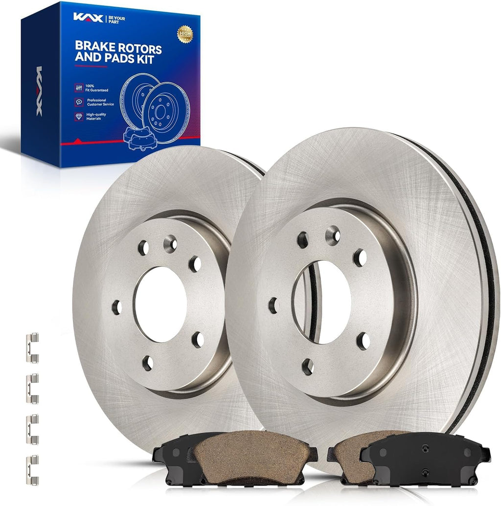 KAX Front Brake Kit for Buick Verano 2012-2017, Chevrolet Volt 2014-2015, 11.81inch Brake Rotors Pads Kit, #55195+D1467 Front Brakes
