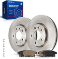 KAX Front Brake Kit for Buick Verano 2012-2017, Chevrolet Volt 2014-2015, 11.81inch Brake Rotors Pads Kit, #55195+D1467 Front Brakes