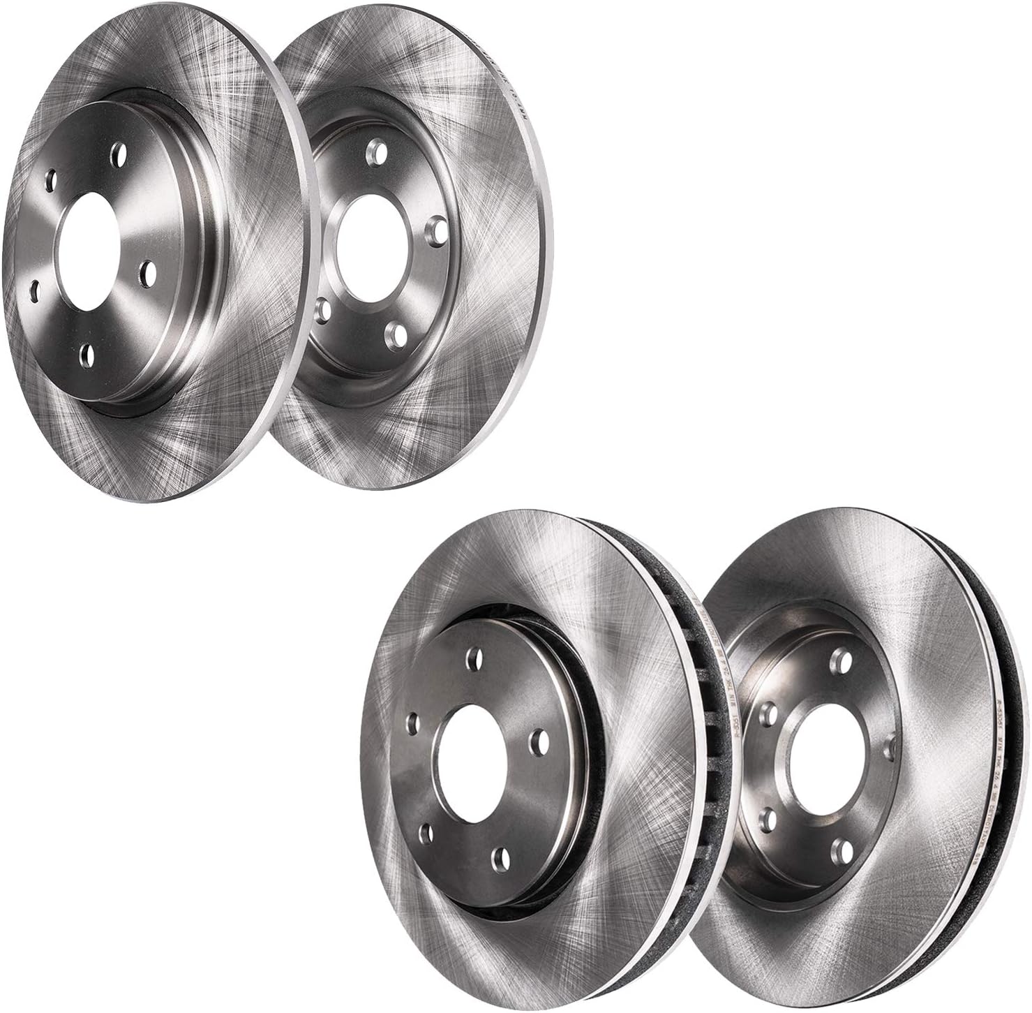 Detroit Axle - Brake Rotors for 2012-2015 Mercedes-Benz C250 2008-2009 C280 2009-2012 C300, Disc Brake Rotors Replacement : 11.61' inch Front & 11.81' inch Rear Solid Rotor