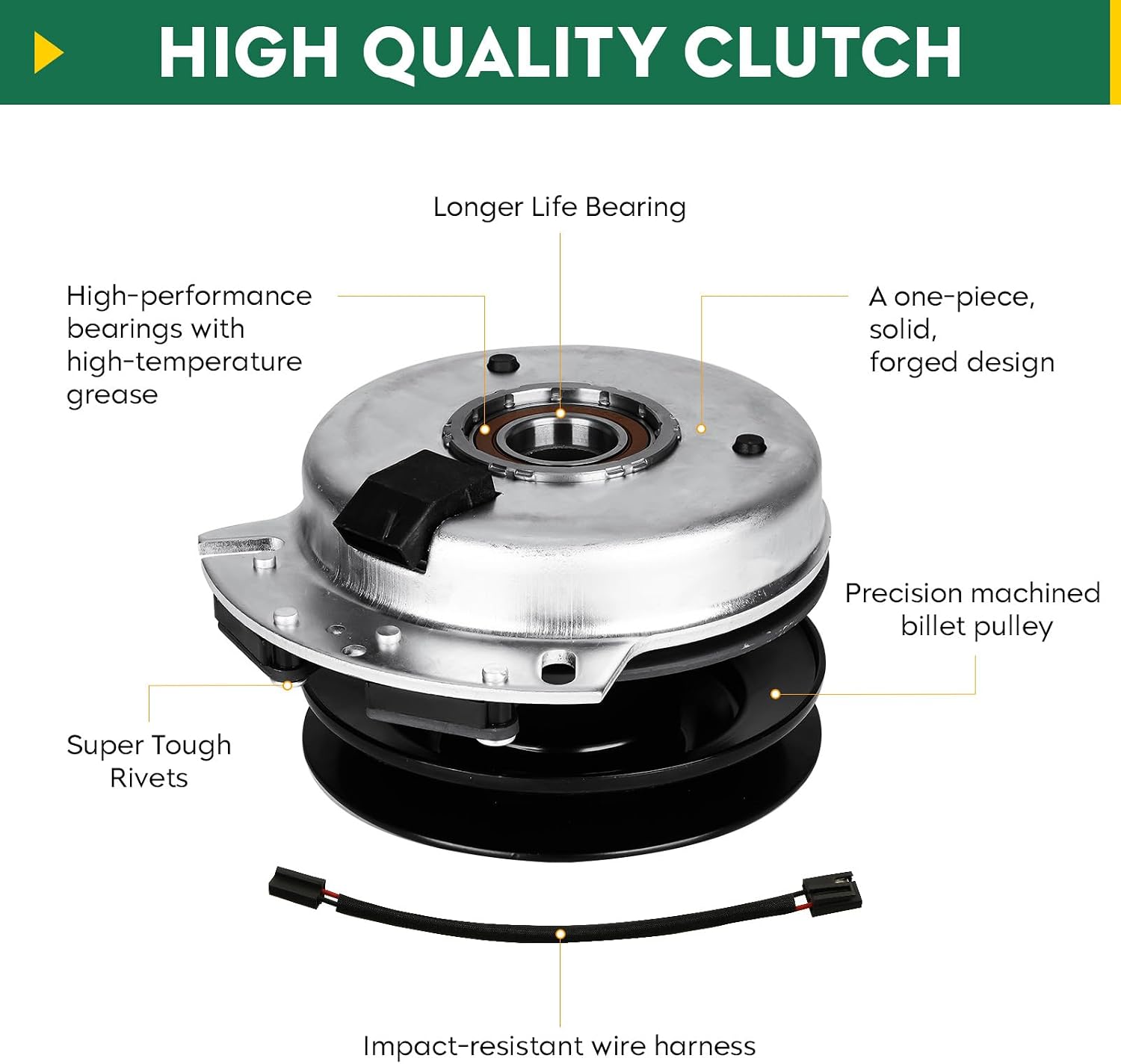 Aeagle 717-04174 917-04174 PTO Clutch for Cub Cadet LT1042 LT1046 LT1045 LT1050 LTX1045 LTX1046 LTX1050 SLT1554 Replace 917-05209 917-05001 917-04552 Warner 5219-51 5219-64